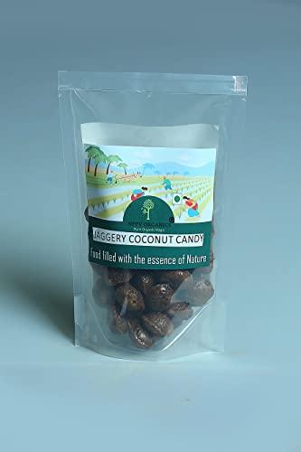 NPPV ORGANICS NPPV ORGANICS Natural Home- made Jaggery Coconut Candy / Kamarkattu Mittai/ Kalkona Chocolate 100% Pure & Organic (100 g)
