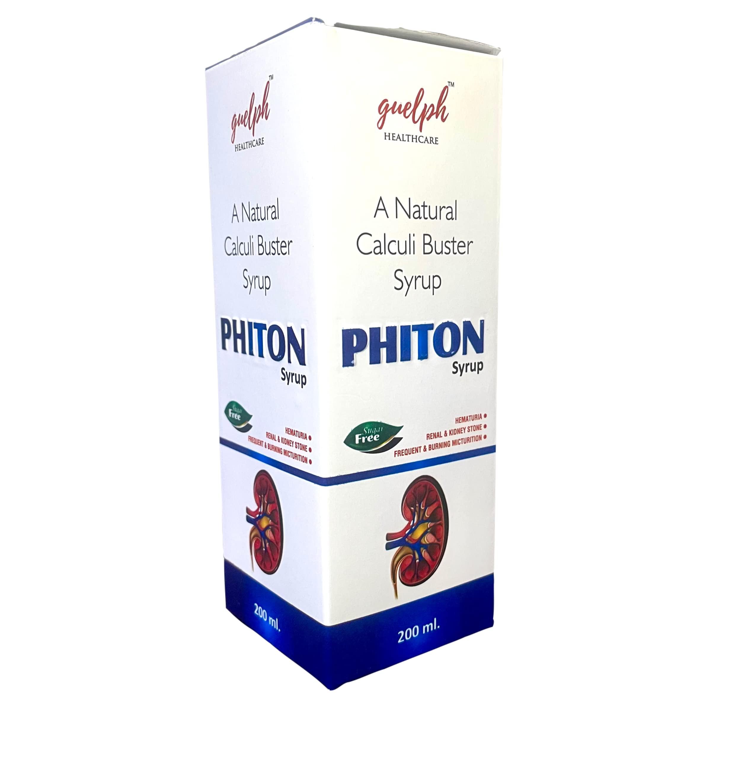 GUELPH HEALTHCARE PHITON Ayurvedic Calculi Buster Kidney Stone 200ml Syrup | for Urinary Tract Infection | Guelph Healthcare®