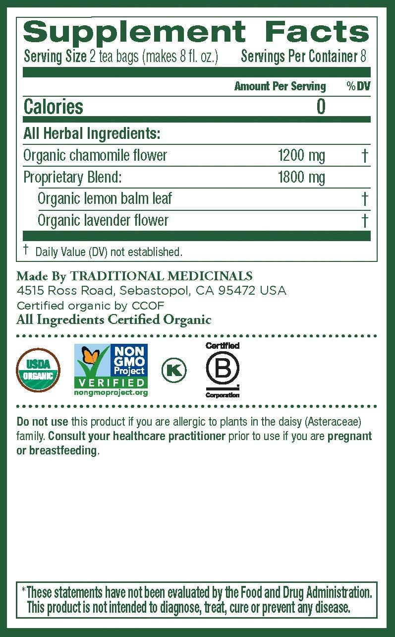 Traditional Medicinals Traditional Medicinals Herbal Tea Organic Chamomile with Lavender -- 16 Tea Bags