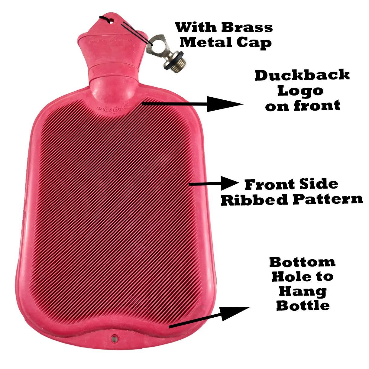 Duckback Duckback Original Leakproof Hot Water Bag Bottle with Metal Cap for Pain Relief, Back pain, Neck pain, Stomach pain etc (Large 1.5 litres , Pink)