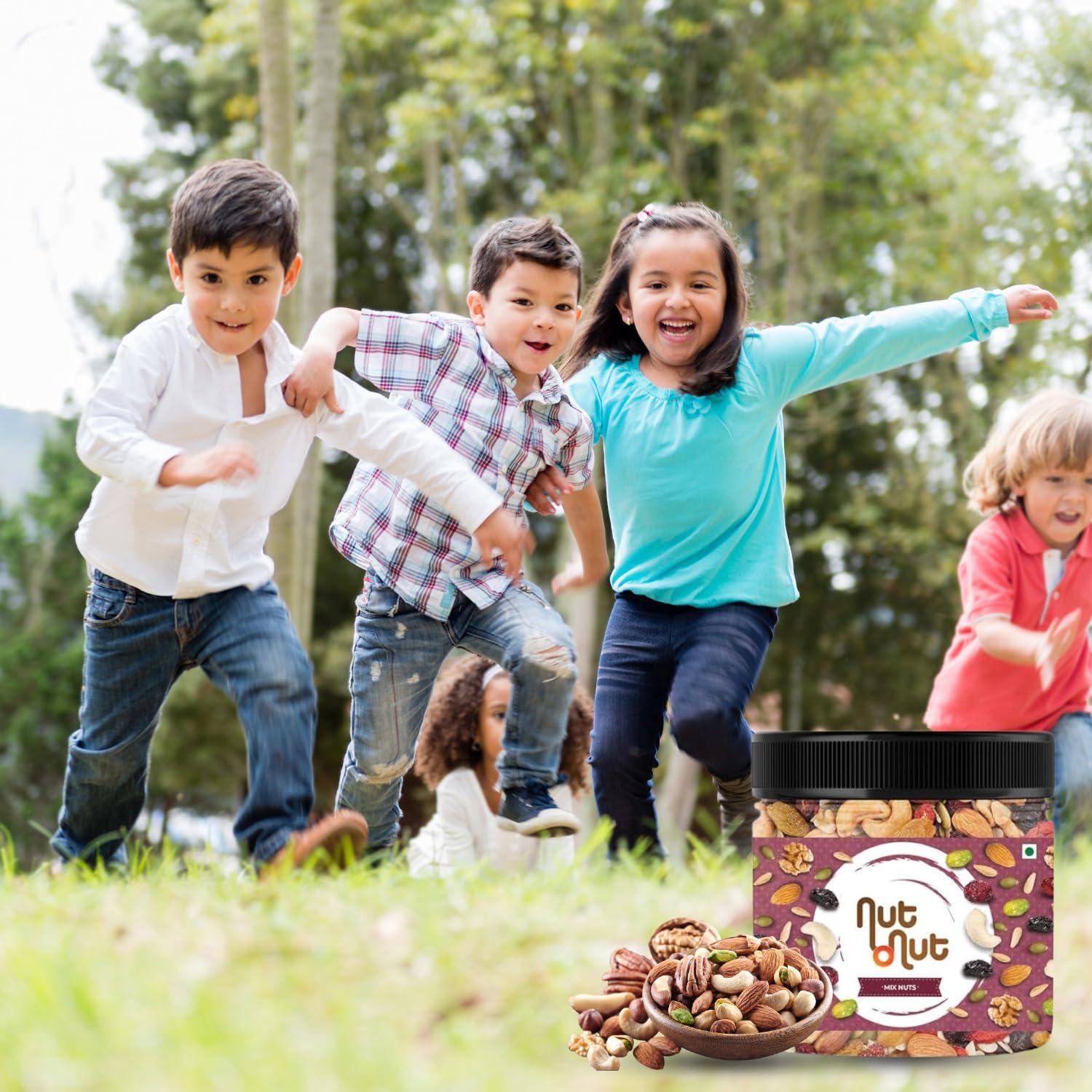 Nut O Nut Nut O Nut Healthy Mix Dry Fruits (Almond, Cashew, Walnut , Green And Black Raisin, Cranberry, Sunflower Seeds , Pumpkin Seeds) Nuts and Dry Fruits (Jar pack) 700g Power of 9 Dry Fruits Protein Rich Snack