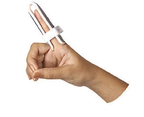 soulvinee soulvinee Cotton Finger Cot Splint Posture Corrector For Men & Women Injured Finger Immobilization-(Grey) (L)