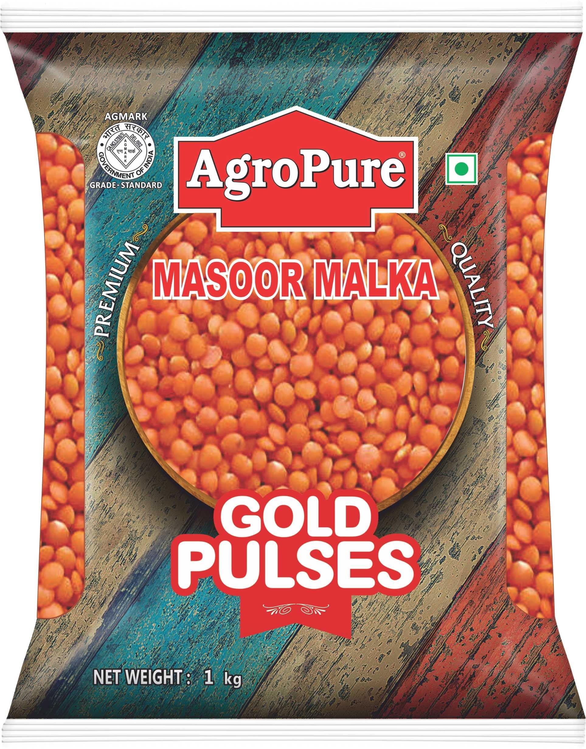Agro Pure AgroPure Masoor Malka Dal- 1Kg |Pack of 1|Chemical Free & Pesticides Free|Uniform Particle Size |Unadulterated