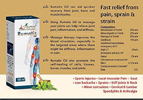 Darman health & beauty Darman Rumatis Oil,Ayurvedic Pain Relief Oil for Body, Back, Knee and Legs, 100ml