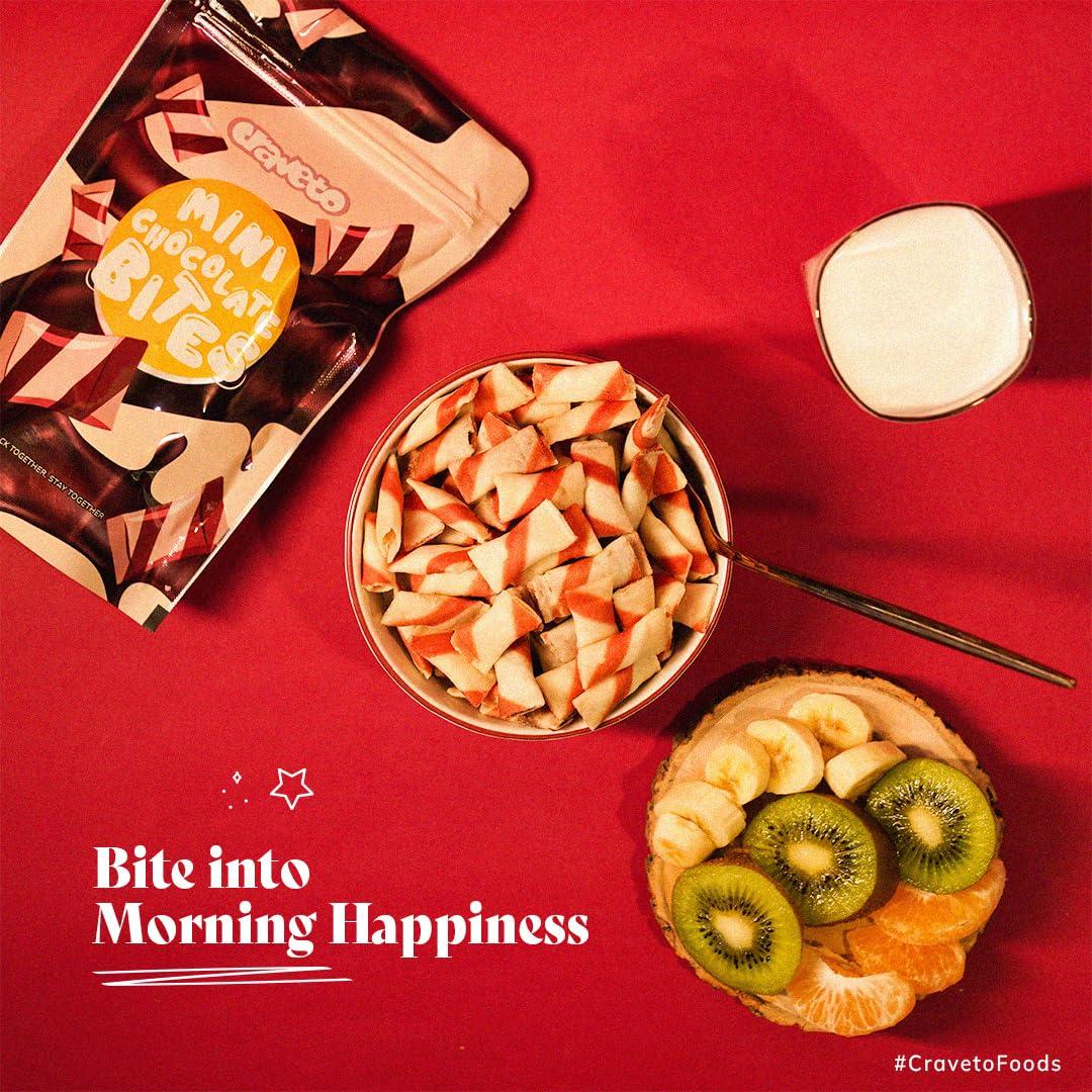 Craveto Craveto Vanilla Wafer Bites | Vanilla Cream Filled Pockets| 75g