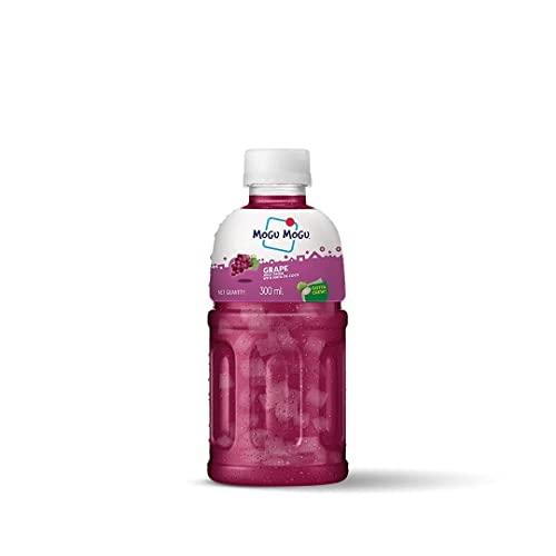 Mogu Mogu Mogu Mogu Grape Juice with 25% NATA De Coco | Energy Booster Drink | Full of Fruit Fibres | No Added Preservatives and Colours - (Pack of 9, 300ml Each)