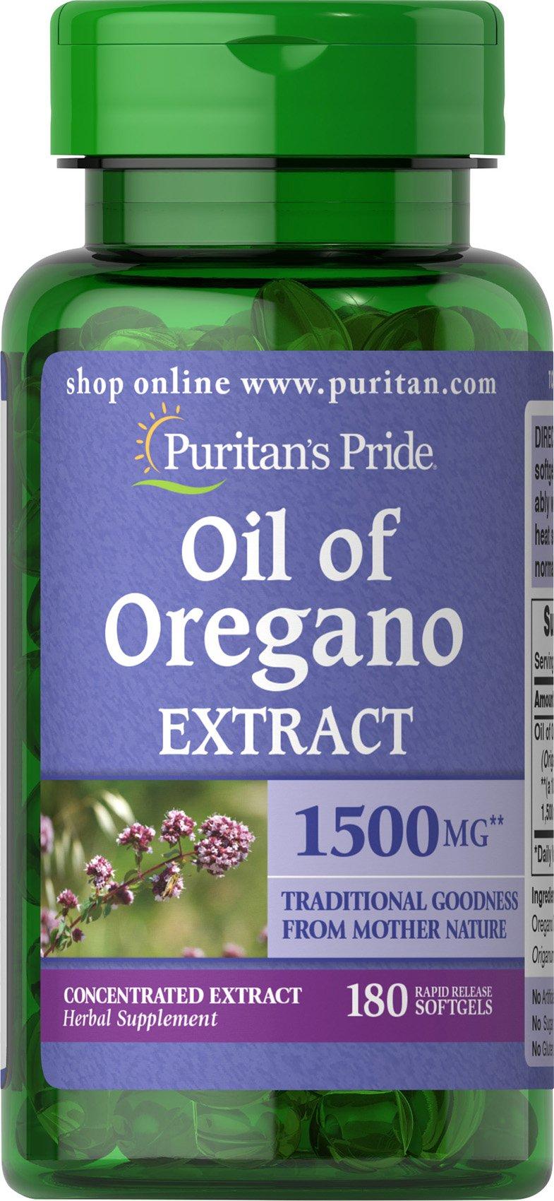 Contigo Puritans Pride Oil of Oregano Extract (1500 mg) -180 Softgels