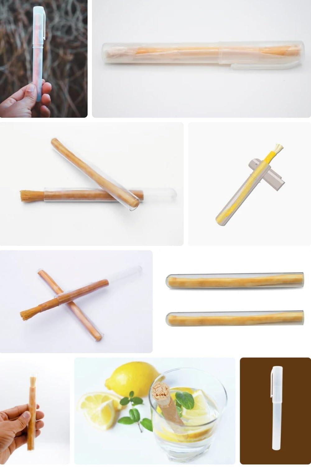 Generic RBLISS CG Miswak Stick With Holder/Complete Natural Teeth Whitening Toothbrush Kit - (Pack Of 5)