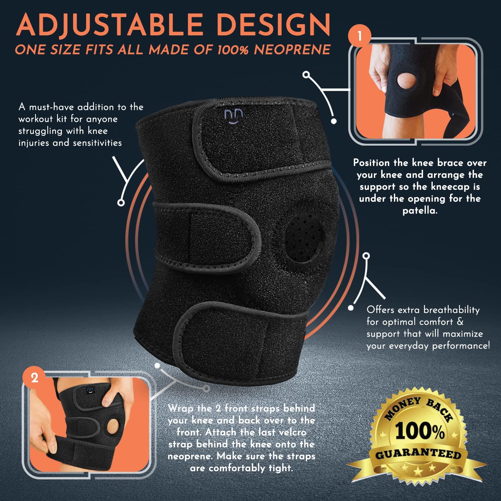 PERSANNA QUALITY OF LIFE Persanna Knee Brace For Women & Men - Adjustable Compression Sleeve Joint Support For Women & Men, Knee Support For Knee Pain. Meniscus Injuries, Arthritis Relief, Weightlifting, CrossFit, Workout,