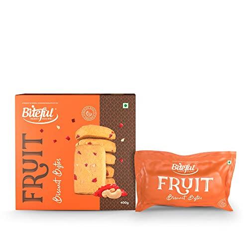 BITEFUL Biteful India Fruit Biscuit Bytes 400g (Pack of 2 - 800g)