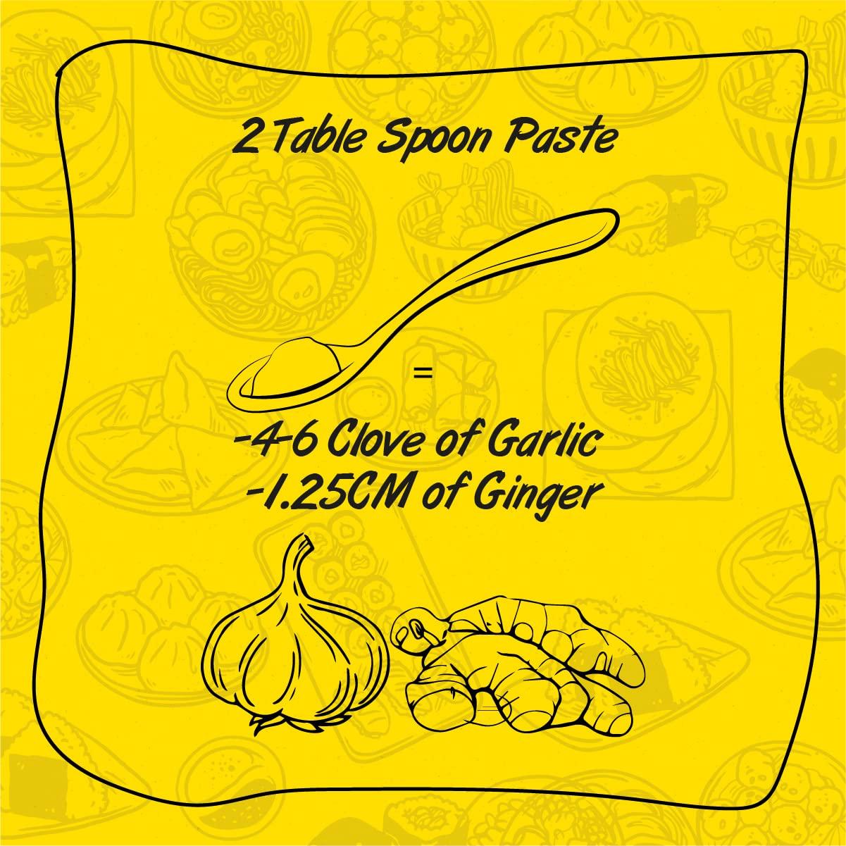 EXOTASTE EXOTASTE Garlic Ginger Mix Paste /Adrak Lahsun Paste For Cooking/Naturally Processed Fresh Garlic & Ginger Paste with No Added Preservatives (Garlic Ginger Mix Paste 400gm)