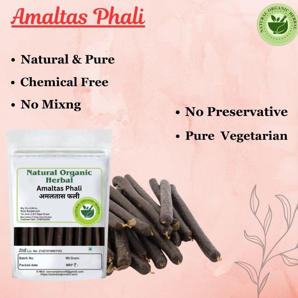 NATURAL ORGANIC HERBAL NATURAL ORGANIC HERBAL Amaltas Phali -fali Amaltas - Cassia Fistula -100g-Pure - No Mixing