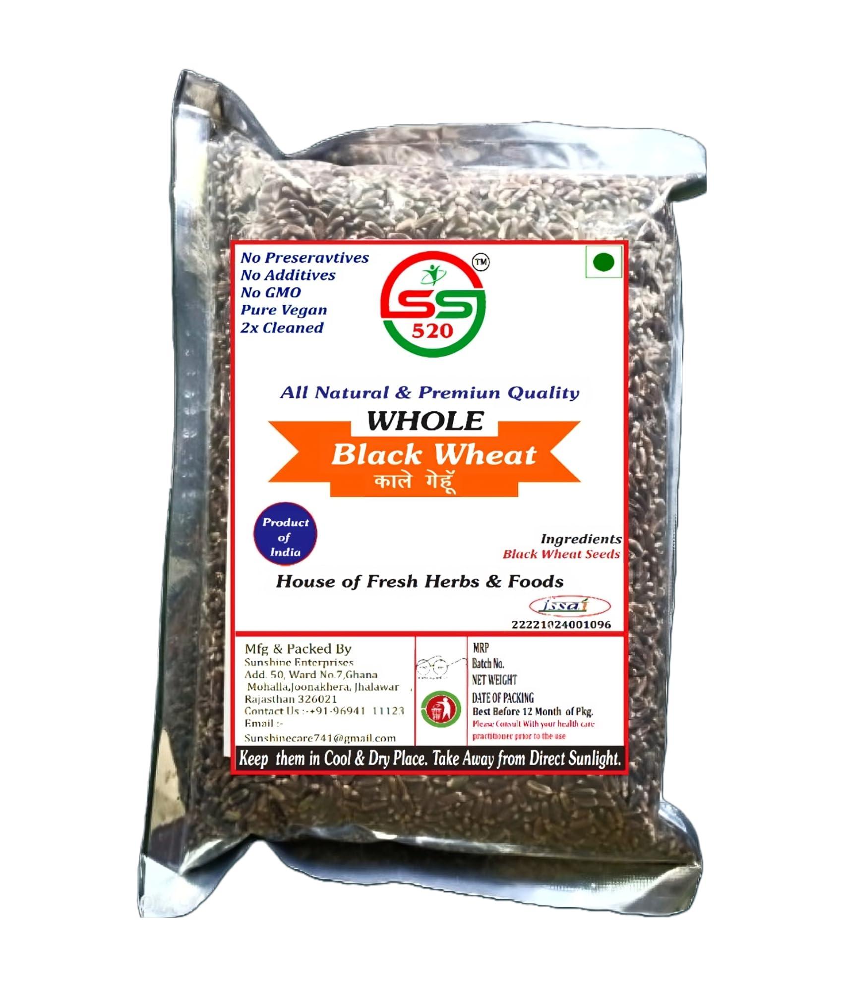 SS520 SS520 Whole Black Wheat |2kg.| Kale Gehun |Kala Gehu|Triticum Aestivum |Best Seeds for Eating & Atta