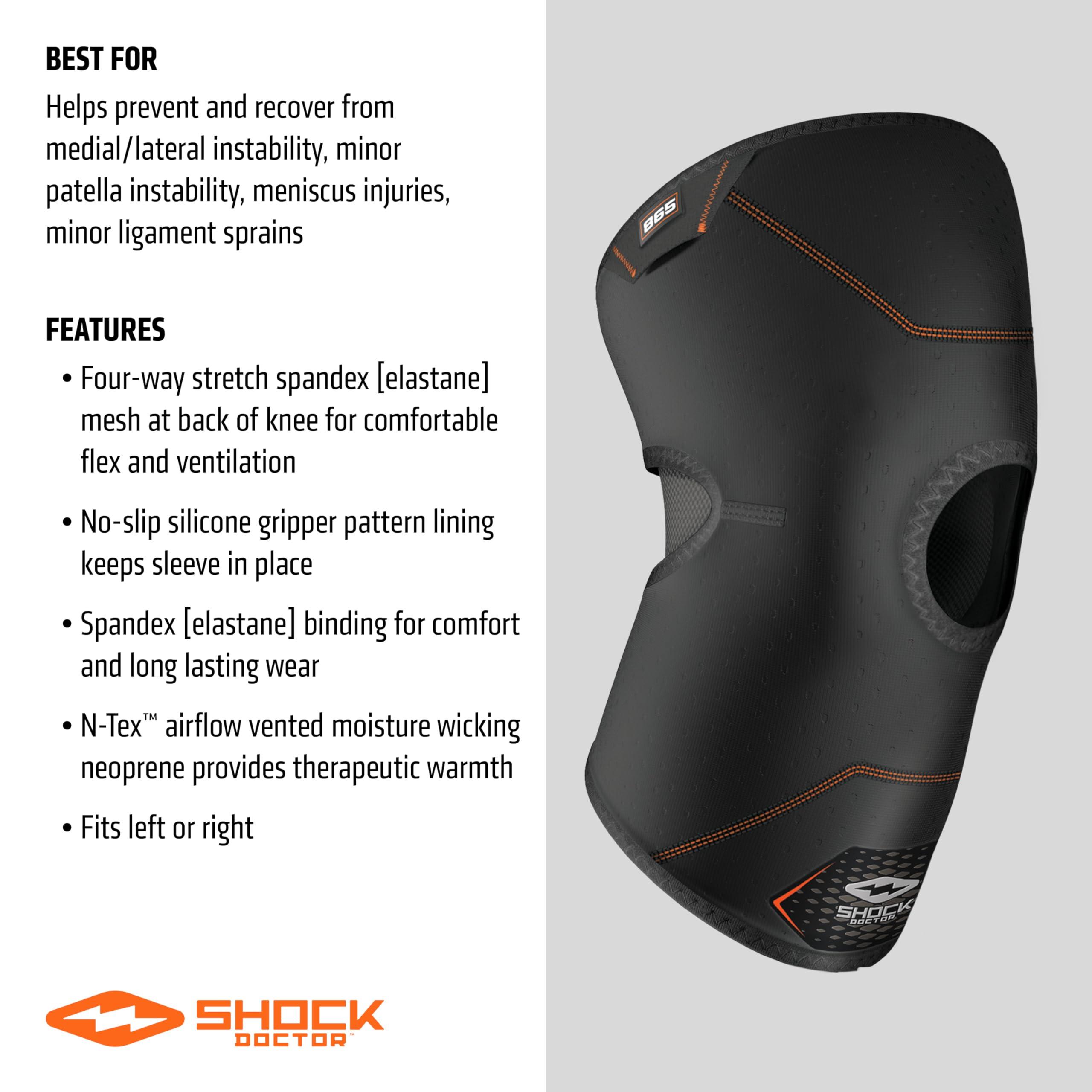 Shock Doctor Shock Doctor Knee Compression Sleeve with Open Patella Coverage, Senior Large