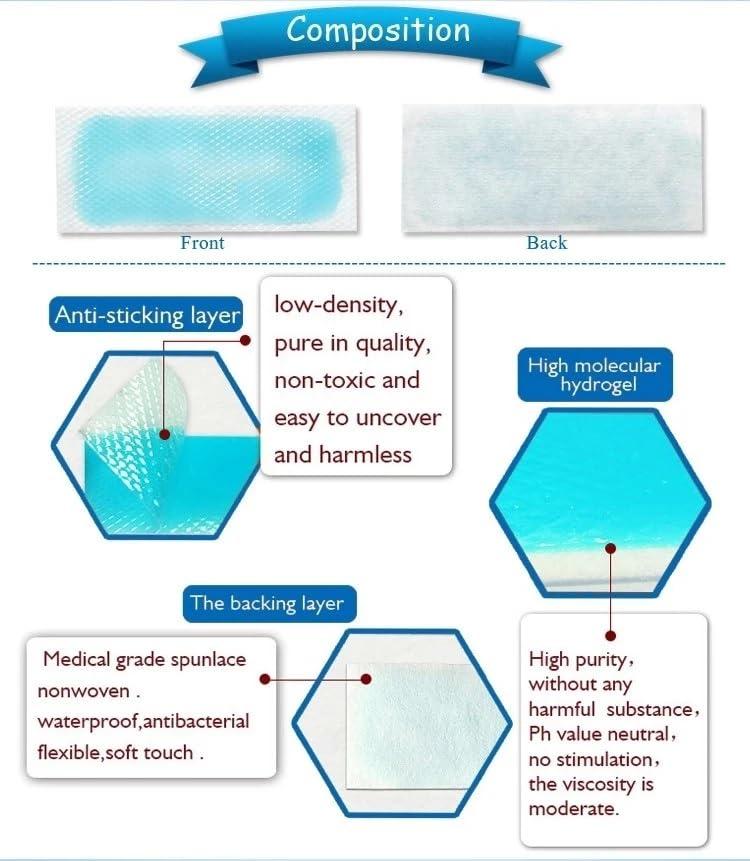 GARIHC ENTERPRISE GARIHC ENTERPRISE 10Pcs Cooling Forehead Strips Cooling Gel Sheet For Relieve Headache,Toothache Pain,Drowsiness,Fatigue,Refreshing,Sunstroke,Fever Cooling Gel Patches,For Kids,Men&Women(Blue)