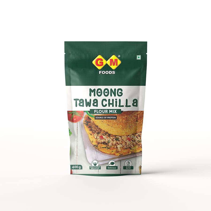 GM FOODS GM Foods Moong Tawa Chilla 400 Gram (Pack Of 3)