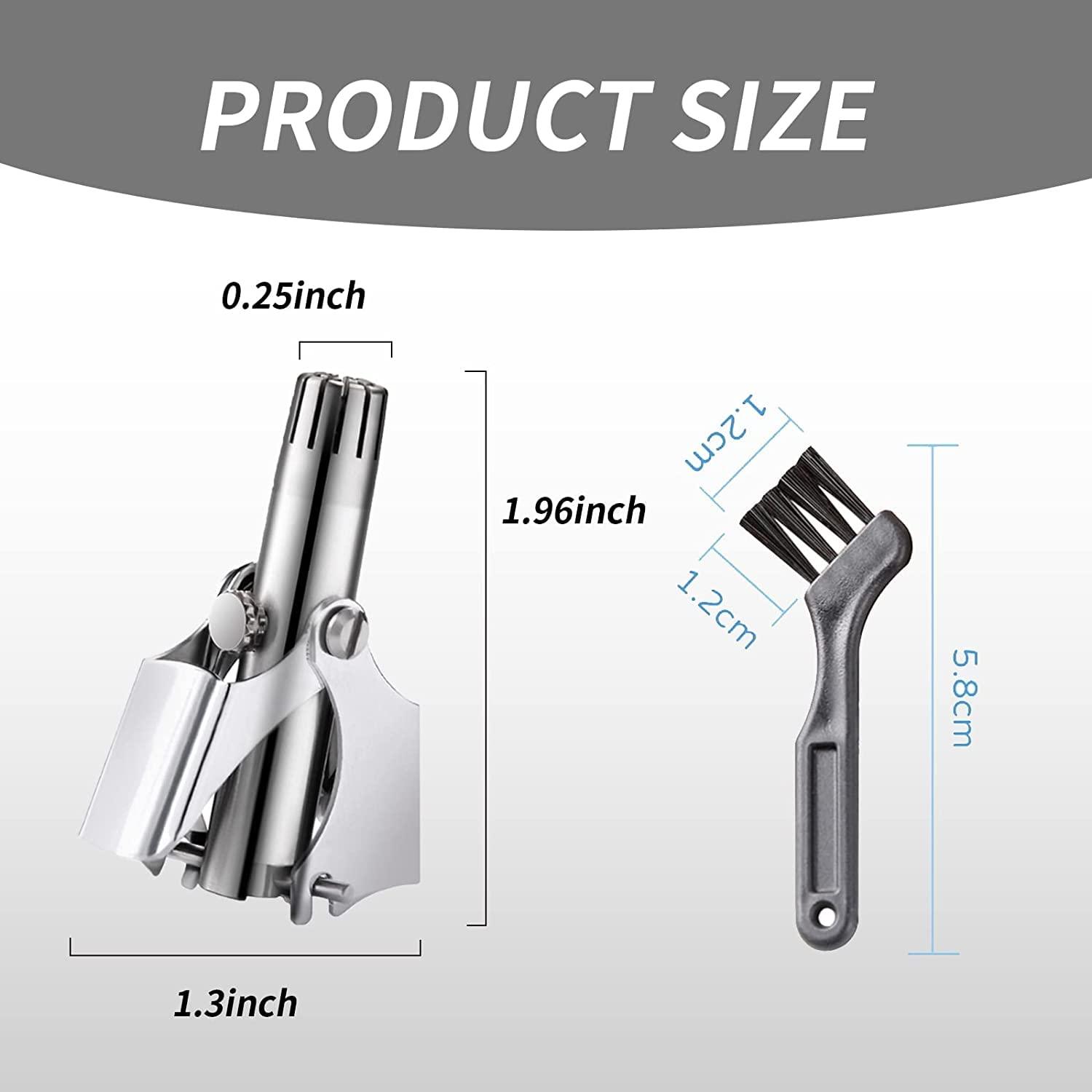 Citaaz Citaaz Manual Nose & Ear Hair Trimmer (No Batteries Required)- Portable Stainless Steel Nose Hair Remover for Men & Women/Professional Manual Nasal Shaver (Silver)