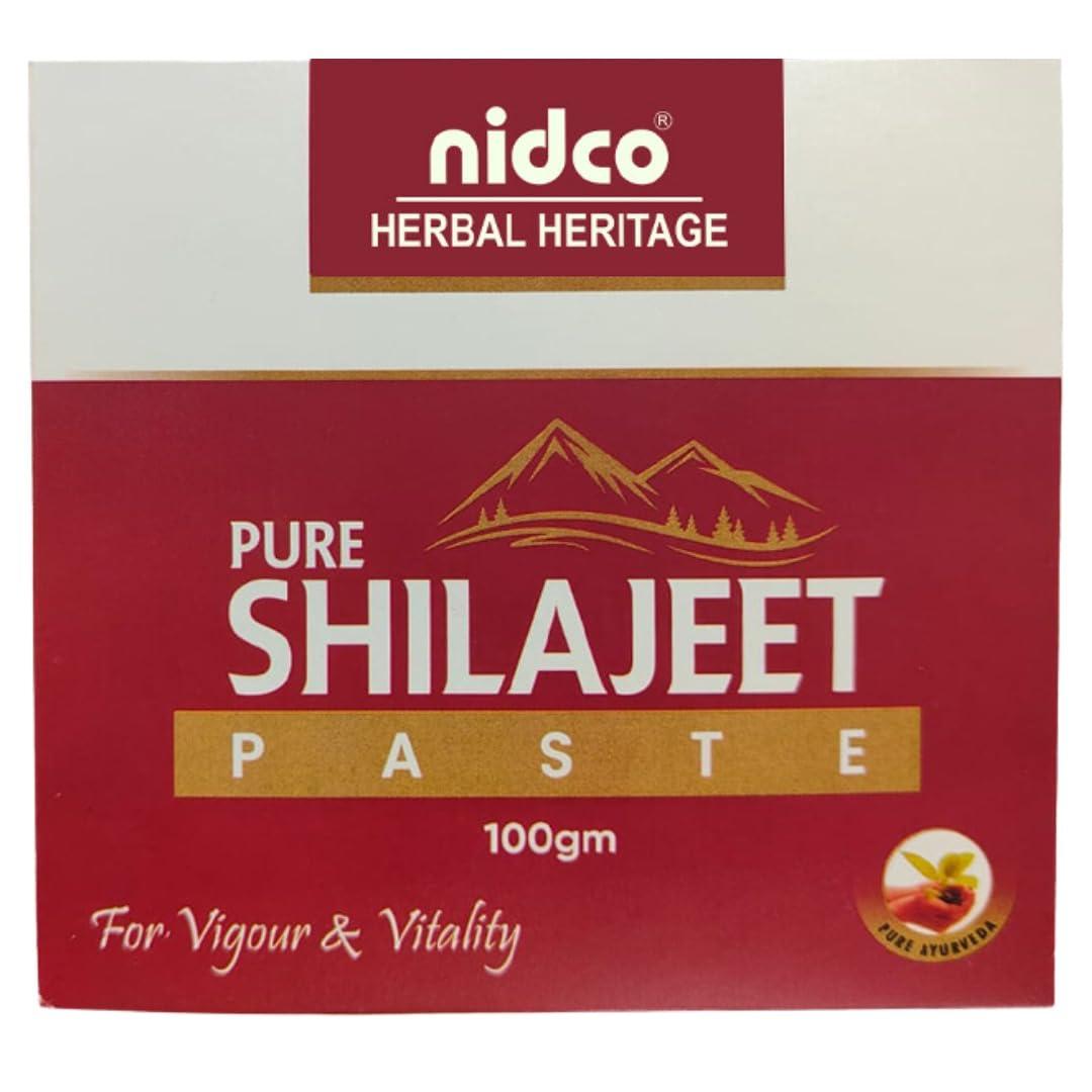 NIDCO Herbal Heritage NIDCO Herbal Heritage Shilajeet (Shilajit) Pure Resin | Paste 100% Ayurvedic Boost Performance Strength, Stamina, Endurance and Power| Maximum Potency & Immune Support (100gm)