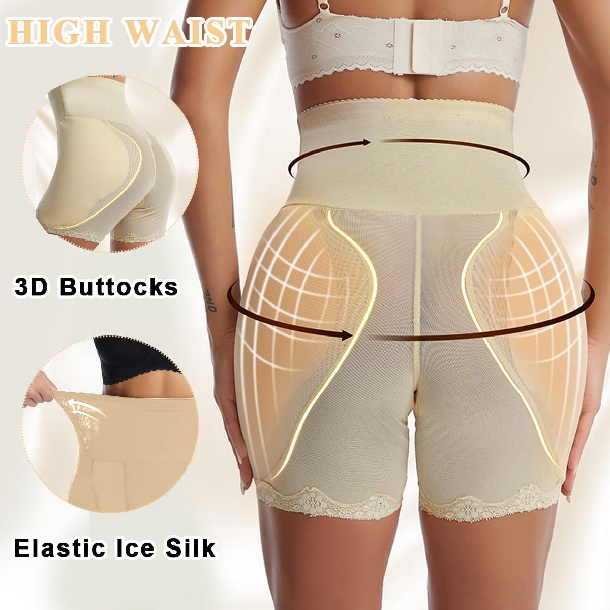 PALAY PALAY Hip Pads for Women Hip Dip Pads, Enhancer Shapewear for Women High Waist Shapewear Butt Lifter Pad Panties, Apricot, L