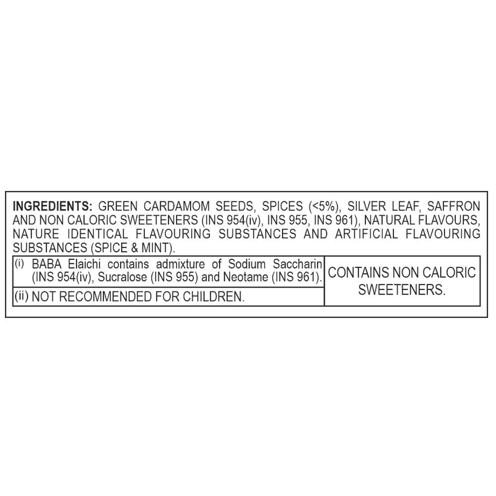 BABA ELAICHI BABA ELAICHI Silver Coated Saffron Blended Elaichi - Refreshing, Exotic And Aromatic Mouth Freshener - 0.14Gm Pouch (Pack Of 180)