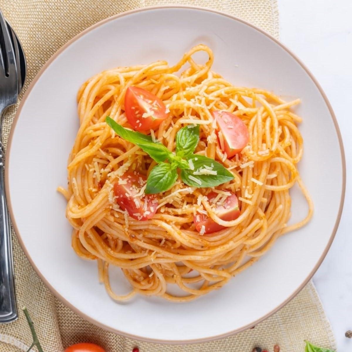 Gustora GUSTORA Combo Pack of Penne Rigate Pasta & Spaghetti Pasta, 1 KG I Italian Pasta Combo I Made of Durum Wheat Semolina I Rich in Protein & Fibre I Zero Cholesterol I Cooking Time 10 Min (500G X 2)