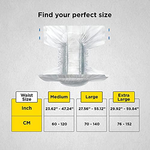 SURGICOMFORT SURGICOMFORT Adult Diaper Tape Style, Medium (60-110 cms), Waist Size (24"- 43") - Pack of 30 pcs For Unisex (30)