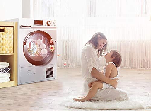 Wantell Wool Dryer Balls 6-Pack XL Laundry Dryer Balls Reusable Natural Fabric Softener New Zealand Organic Wool Handmade Reduce Wrinkles & Shorten Drying Time by WANTELL (White, XL)