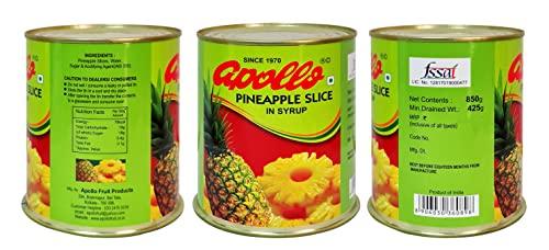 APOLLO APLLO PINEAPPLE SLICE IN SYRUP 850G
