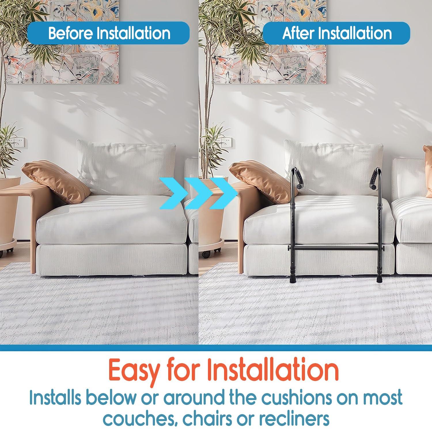 KosmoCare KosmoCare Stand Assist Frame for Sofa - Floor Mounted | Chair Lift for Elderly | Grab Bar Standing Aid | Elderly Assistance Products for Sitting | Assist Handle for Couch | Support Stand