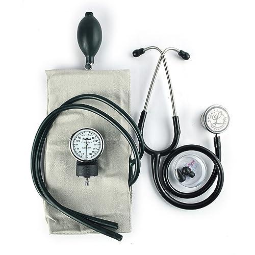 Dishan Dishan Dishan Manual Sphygmomanometer Doctor D for Aneroid Type Blood Pressure Monitor With Double Heart Stethoscope BP Machine