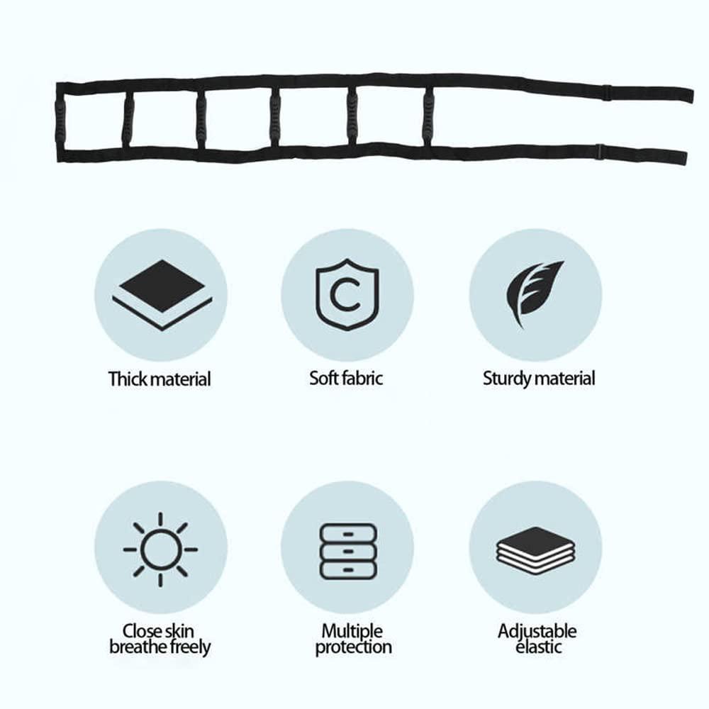 AiGyonx Bed Rail for Elder - Bed Ladder Assist - Pull Up Assist Device with Handle Strap - Rope Ladder Caddie Helper - Sitting, Sit Up Hoist for Elderly, Senior, Injury Recovery Patient, Pregnant, Handicap