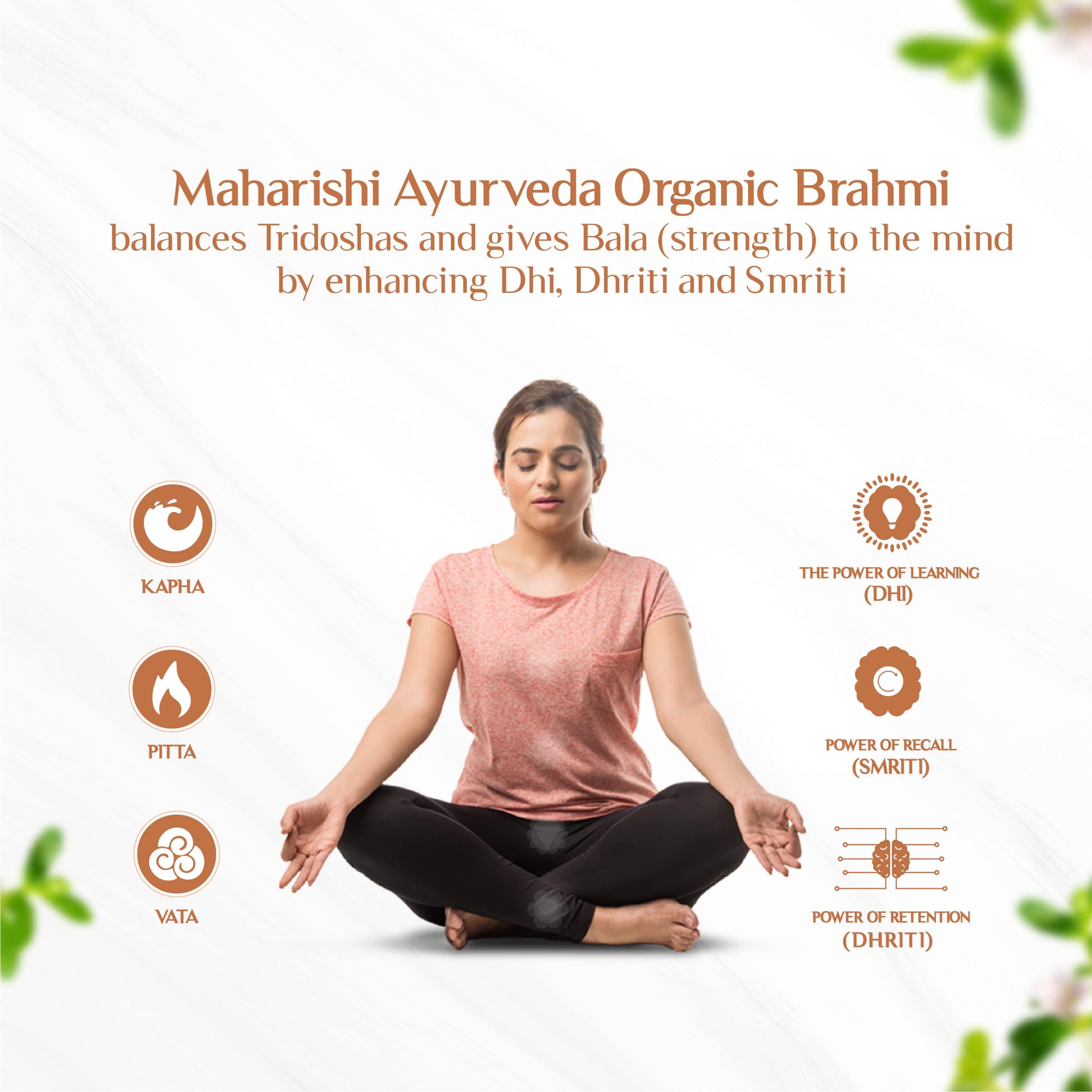 Maharishi Ayurveda Maharishi Ayurveda Organic Brahmi - Bacopa Monnieri Tablets | For Brain Health | 60 Tabs - Pack of 2 (120 Tablets)