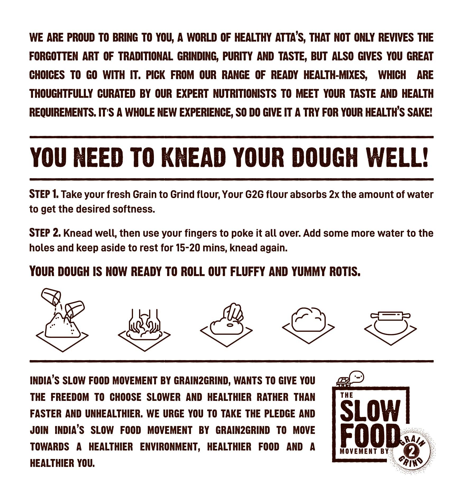 GRAIN2GRIND GRAIN2GRIND Chana (Sattu) Atta - Pure Roasted Chickpea Flour for Nutritious Meals 400 grams