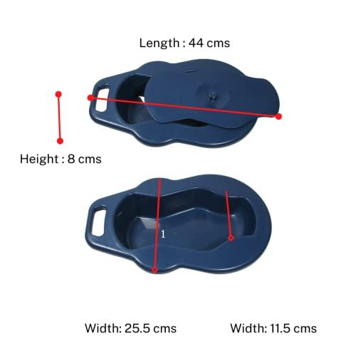 Scientific Indian Scientific Indian I Bed Pan with Lid for Male Female Elderly Patient I Urine Pot Collector I Hospital Grade Polypropylene (WIDE BED PAN + MALE URINAL)