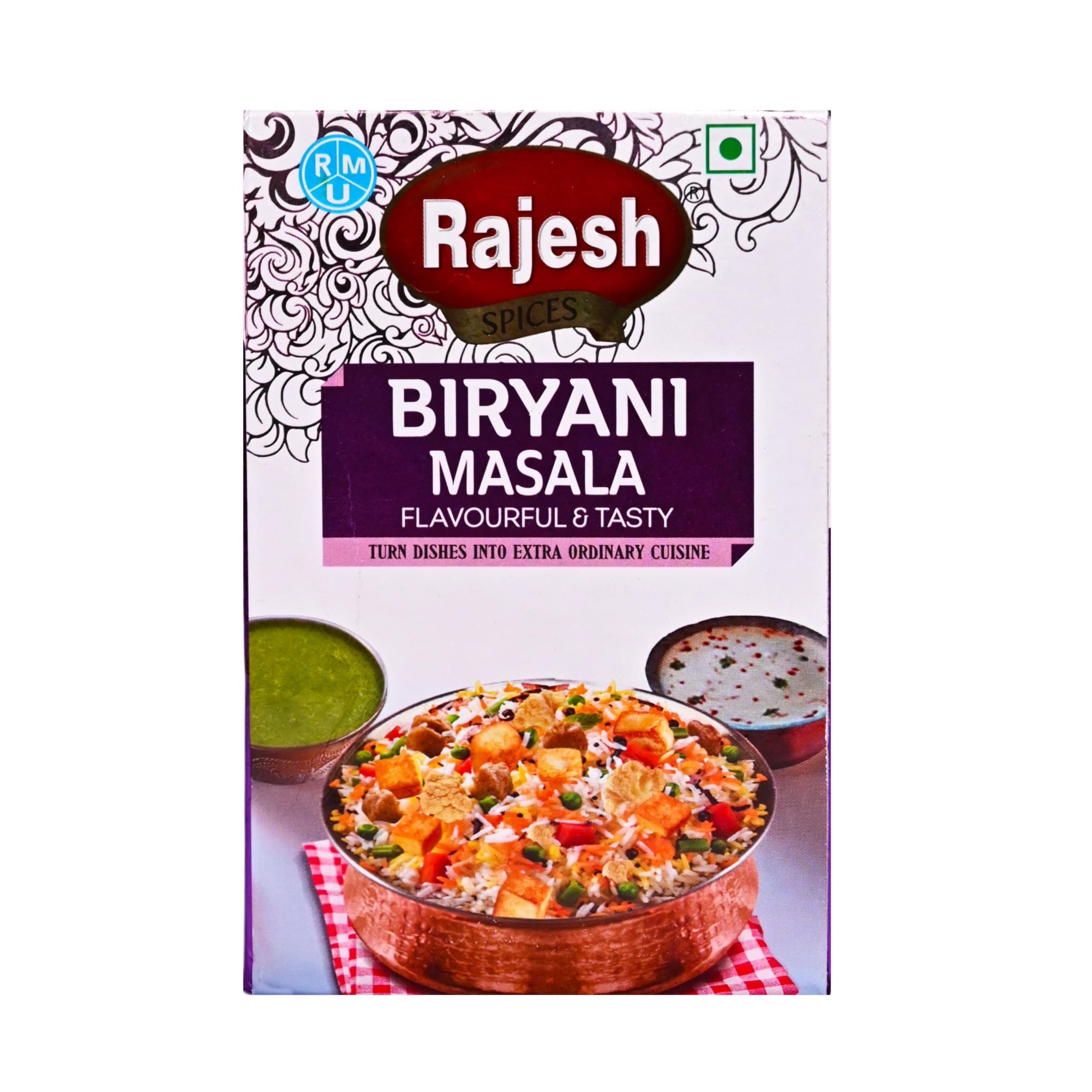 Rajesh Rajesh Biryani Masala Powder | Spices With Natural Ingredients For Delicious Cooking - 50 gram Each (Pack of 2)