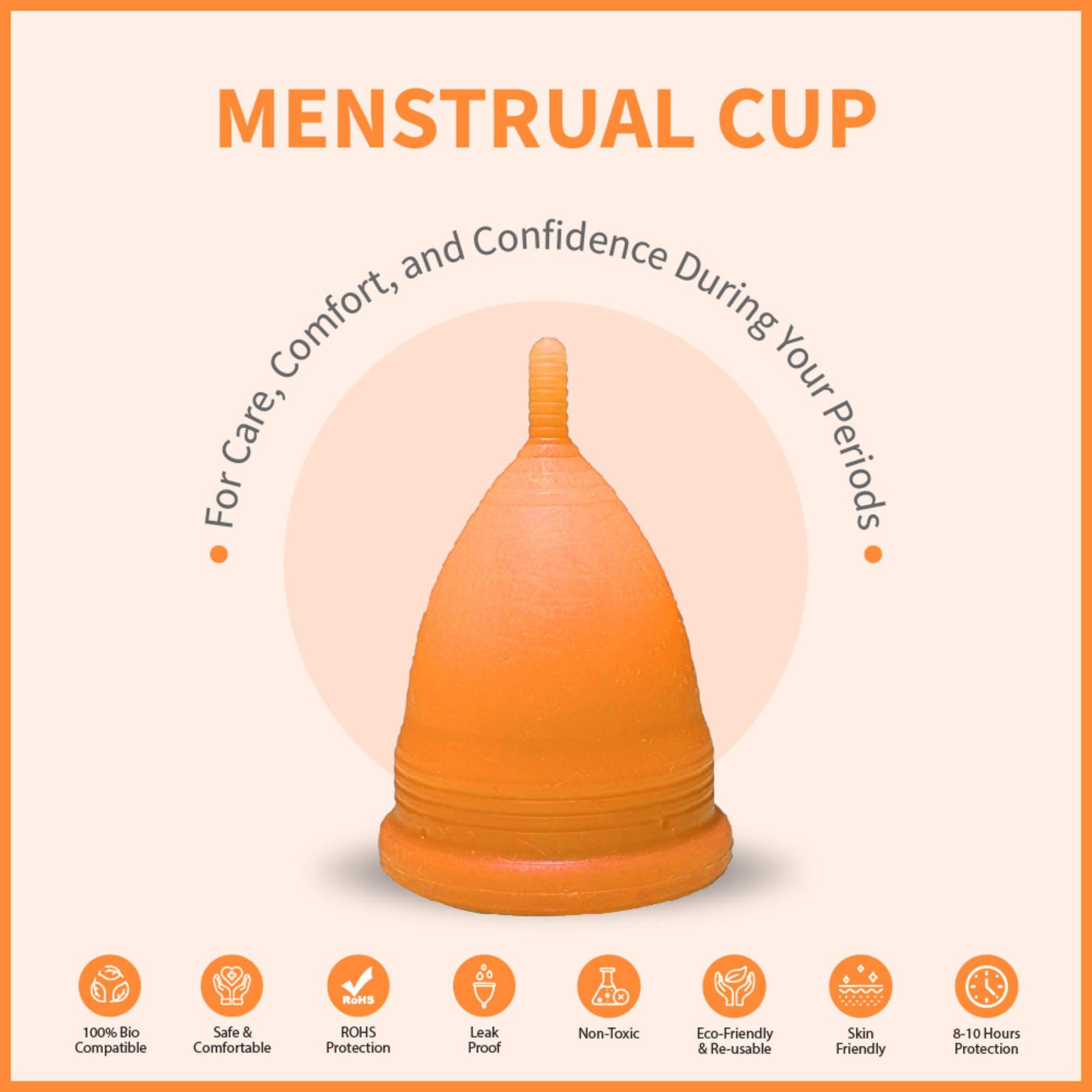 icare iCare Reusable Menstrual Cup for Women with Pouch, odour and Rash Free, No Leakage, Protection up to 12 Hours (Small, Transparent)