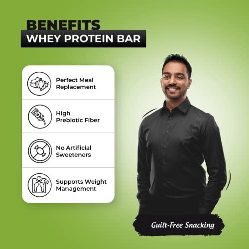 HYP HYP - Meal Replacement Whey Protein Bar Variety Pack (6x60g) | 20g Per Bar | 2 Almond Fudge + 2 Peanut Butter + 2 Cookies and Cream | Includes Whey Protein | Gluten Free Protein Bars | Protein Snacks