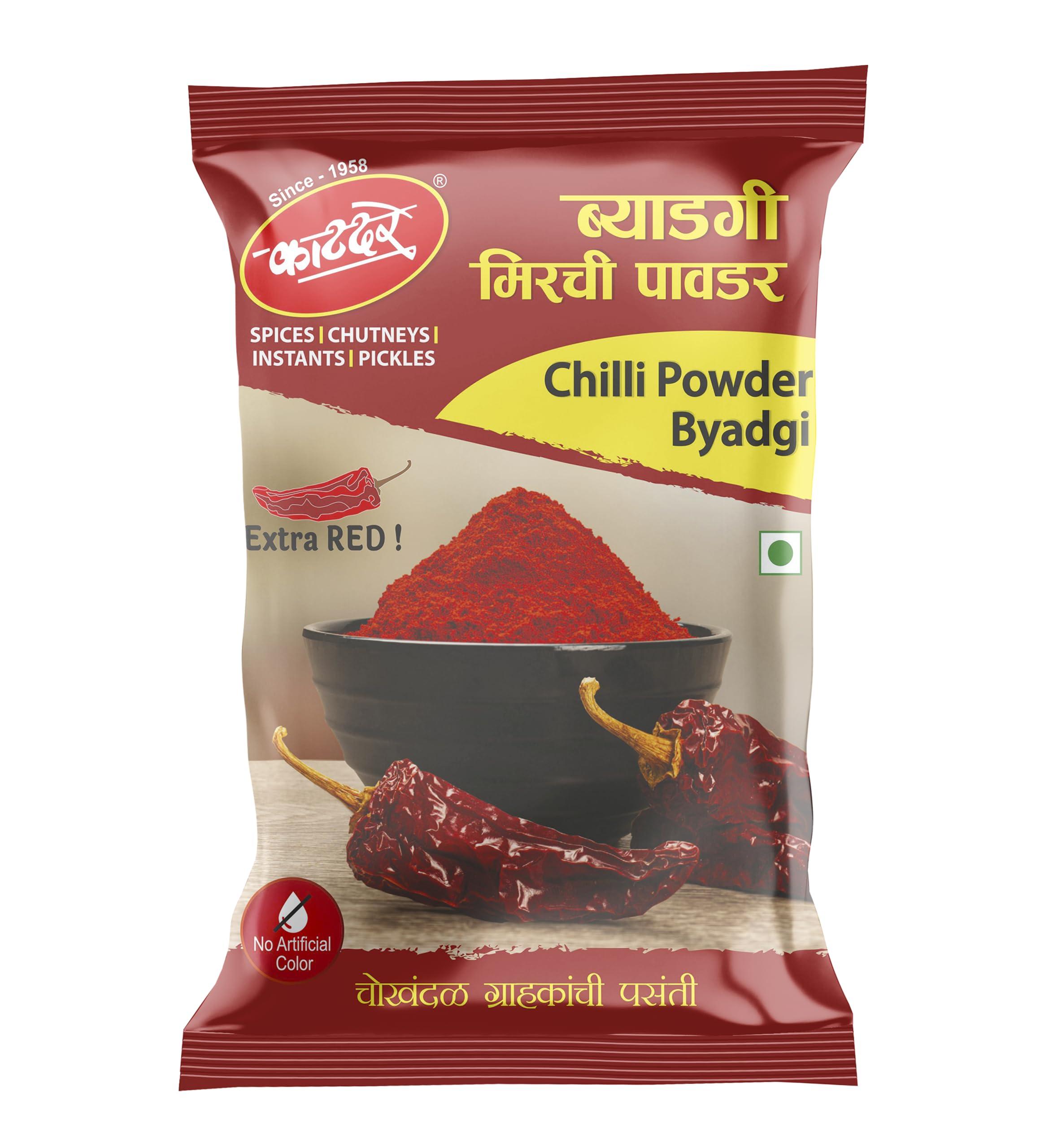 KATDARE Katdare A1 Kanda Lasoon Masala 500g + Byadgi Chilly Powder 200g|Hot & Spicy | Authentic Test | No Added Colors or Preservatives | Perfect for Cooking| Marathi masala | Ghati masala