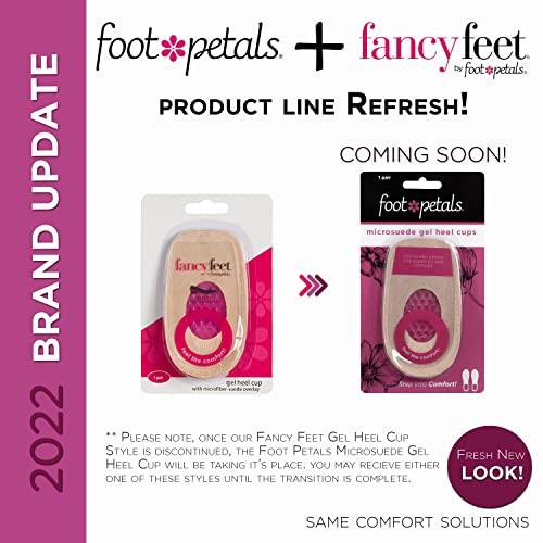 FOOT PETALS Fancy Feet Women\'s Gel Heel Cup with Microsuede