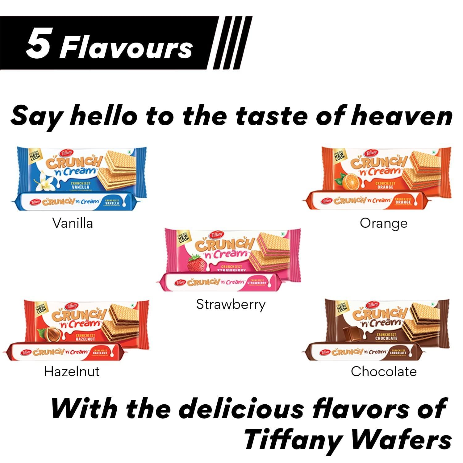 Tiffany Tiffany Crunch N Cream Wafer Sandwich Chocolate 135g (Pack of 2)