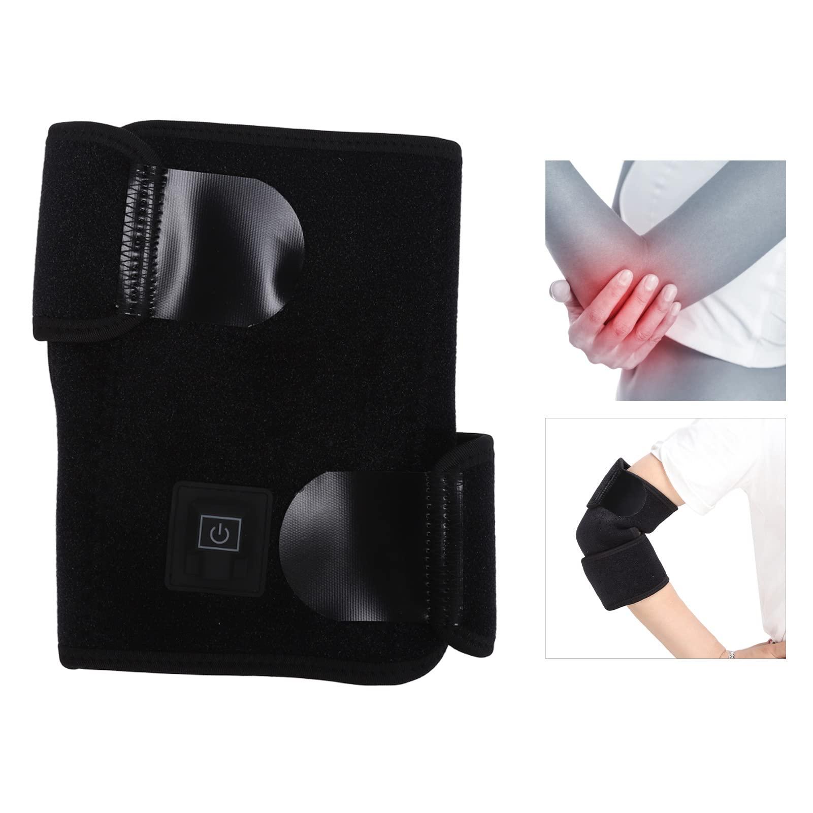 YWJAN Heated Elbow Wrap, Thermal Insulation Hot Therapy Heated Pad, 3 Level Heating Heated Arm Sleeve, Adjustable Heated Elbow Brace, Elbow Heating Pad for Tendonitis and Tennis Pain Relief