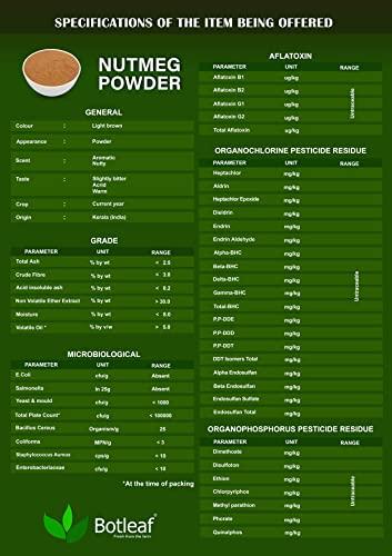 BOTLEAF BOTLEAF Nutmeg Powder 200 GMS Idukki variety Derived from mature kernels of Nutmeg from our farm Kerala Origin Jaiphal Jaifal 200gm