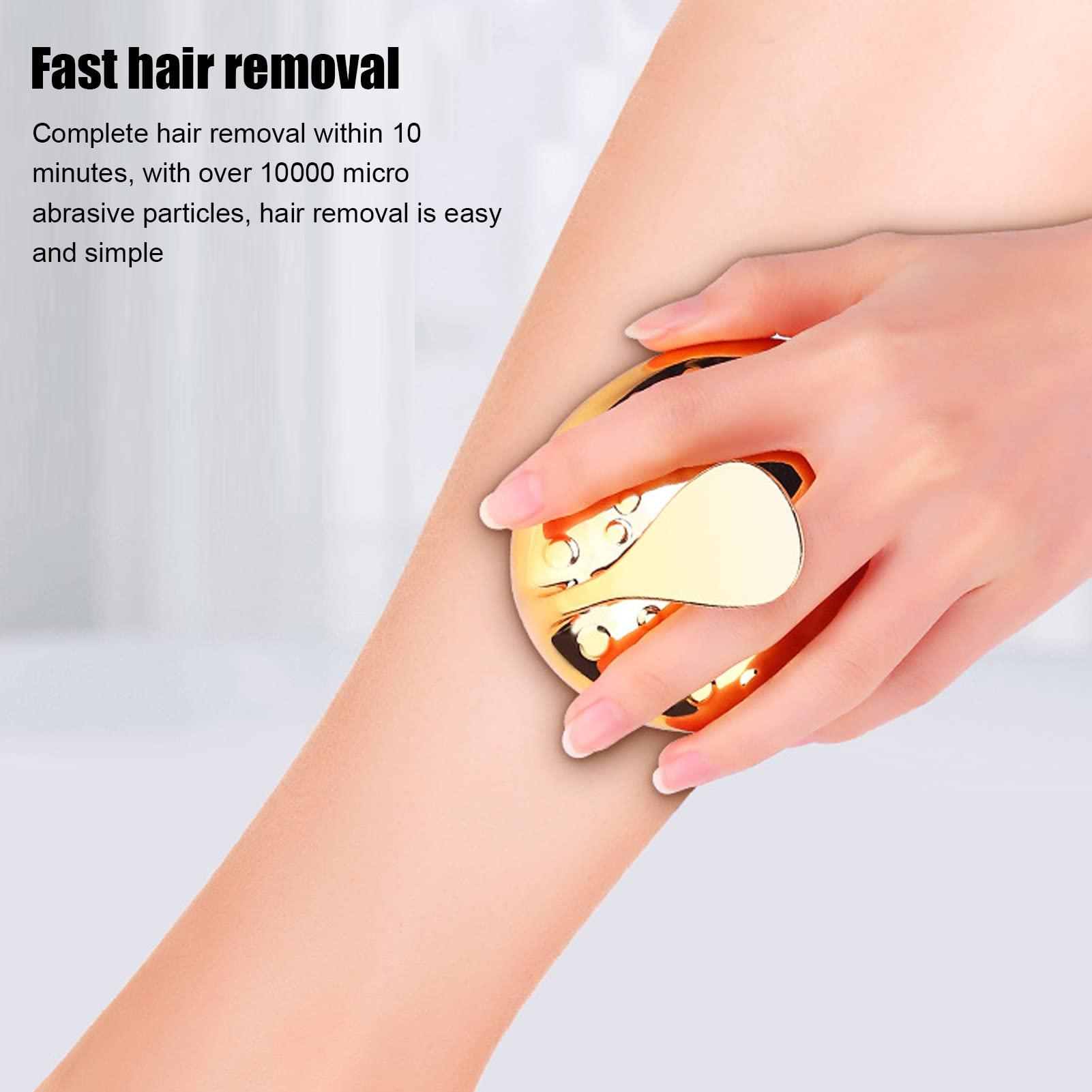 JAQS Exfoliator Hair Eraser, Pain Free Physical Hair Eraser Legs Nano for Family (Gold)