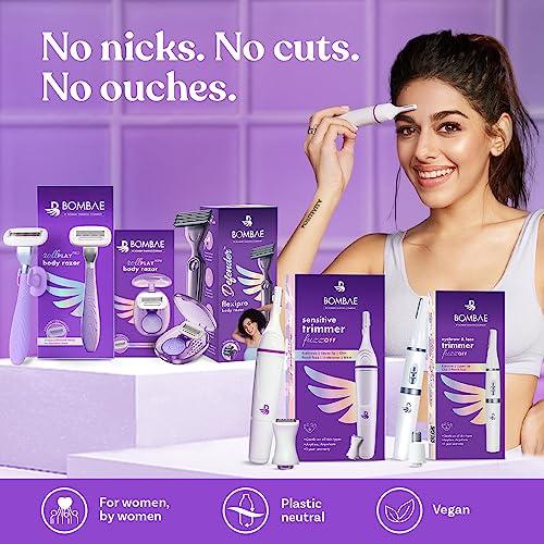 Bombay Shaving Company Bombae 6-in-1 Sensitive Areas Trimmer for Women for Eyebrow, Face, Bikini and Underarms | 90 minute run time | 1 year warranty | Gentle Hair Remover