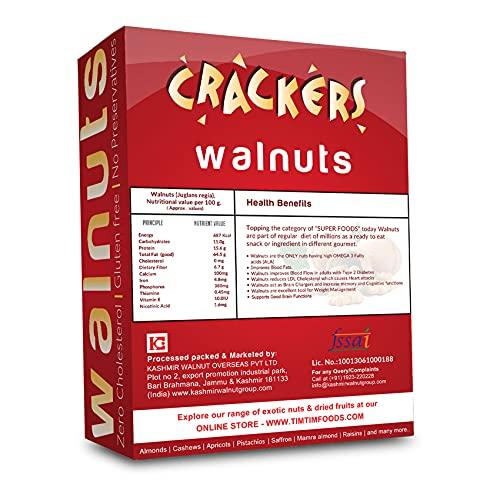 GO Go Crackers Amber Broken Walnuts Kernels (Without Shell) 2kg, 250g x 8 | Walnuts Dry Fruits | Organic Walnuts | Kashmiri Walnuts Kernels for Snacking & Baking
