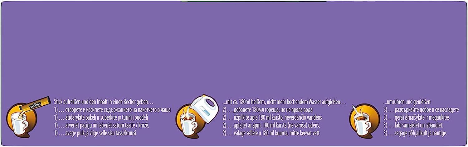 Jacobs Jacobs Milka 3 in 1 Coffee Specialties - 10 Sticks with Instant Coffee 180g (Imported)