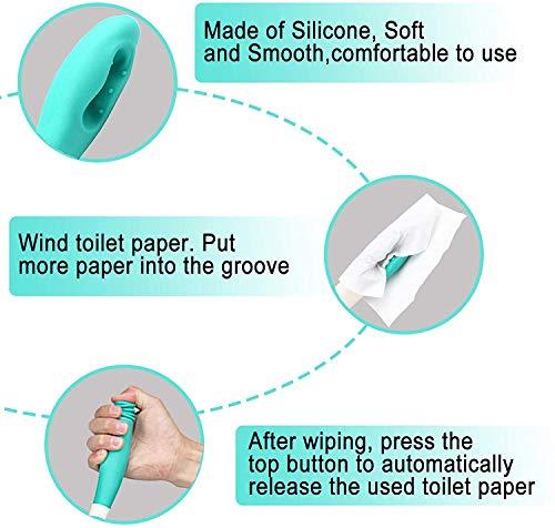 Momowoa Toilet Aids Tools, Long Reach Comfort Wipe, Bottom Buddy Toilet Tissue Wiping Aid Ideal Daily Living Bathroom Aid for Limited Mobility