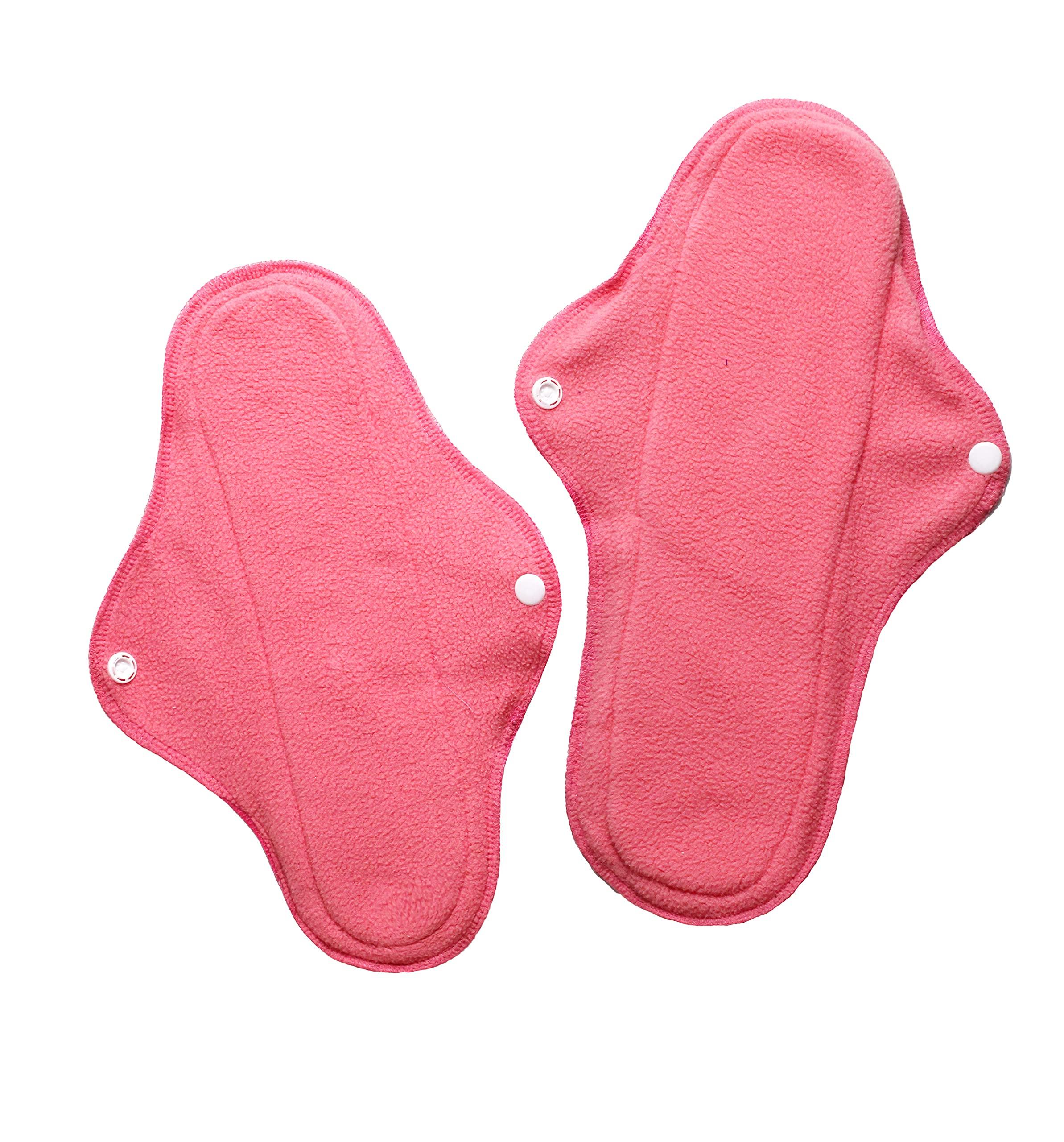 FabPad FabPad Reusable Washable Sanitary Cloth Pads Napkins Eco-Friendly Menstrual Hygiene Solutions (Pack of 4) (Pink, 3 Day Pads + 1 Night Pad)
