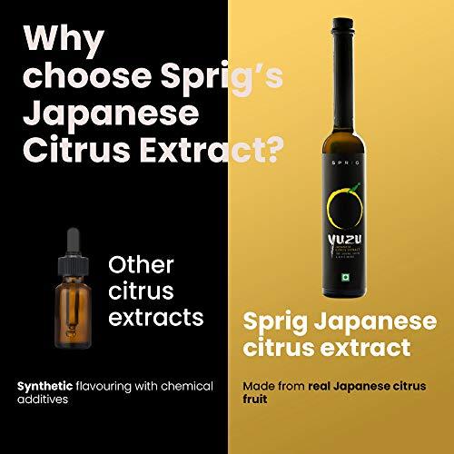 S P R I G Sprig All Natural Yuzu Extract | From Japanese Yuzu Extract | Yuzu Extract & Flavouring | Yuzu Extract for baking cakes, whipped cream, Pastries, Desserts & Beverages | Vegan | 120 g