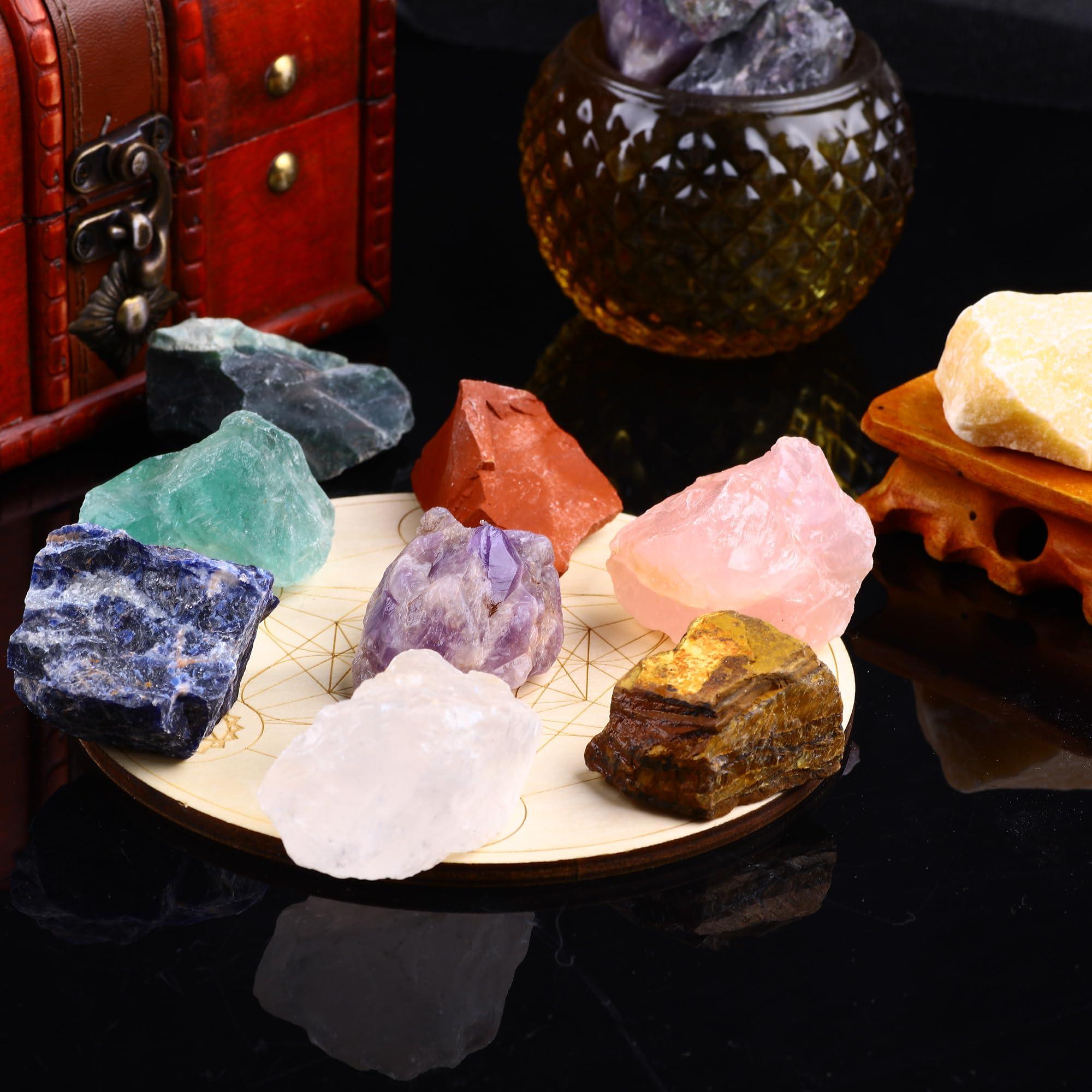 UFEEL UFEEL 1 lb Bulk Rose Quartz Rough Stones - Large 1\" Natural Raw Stones Crystal for Tumbling, Cabbing, Fountain Rocks, Decoration, Polishing, Wire Wrapping, Wicca & Reiki Healing Crystals